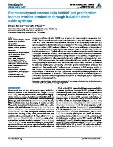 Rat mesenchymal stromal cells inhibit T cell proliferation ... - Frontiers