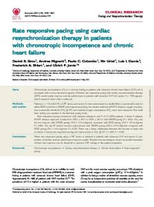 Rate responsive pacing using cardiac