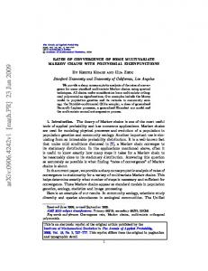 Rates of convergence of some multivariate Markov chains with ... - arXiv