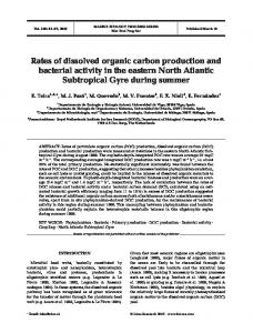 Rates of dissolved organic carbon production and ... - Inter Research