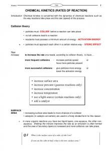 RATES OF REACTION - Knockhardy