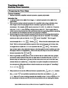 Rational Expressions - Cengage Learning