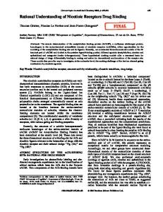 Rational Understanding of Nicotinic Receptors Drug ... - Le Novere lab