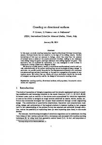 rawling on directional surfaces - arXiv