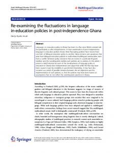 Re-examining the fluctuations in language in-education policies in ...