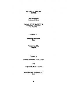 Rea Property NI 43-101 - GoldMining Inc.