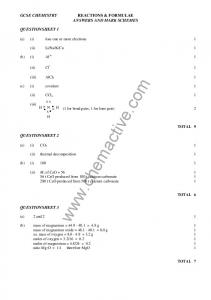 Reactions and Formulae - Chemactive