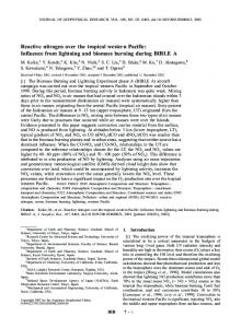 Reactive nitrogen over the tropical western Pacific: Influence from ...