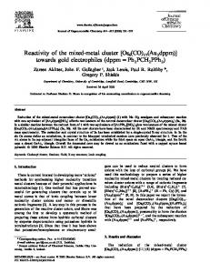 Reactivity of the mixed-metal cluster