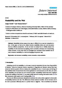 Readability and the Web - MDPI