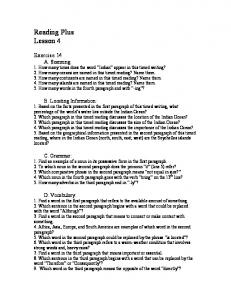 Reading Plus Lesson 4