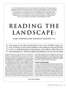 Reading The Landscape - Curt Meine