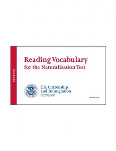 Reading Vocabulary Flash Cards - USCIS