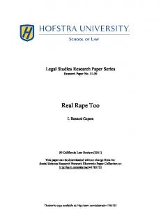 Real Rape Too - SSRN papers