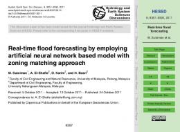 Real-time flood forecasting - hessd