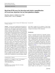 Real-time PCR assay for detection and relative ... - Springer Link