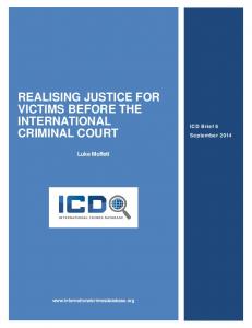 realising justice for victims before the international criminal court