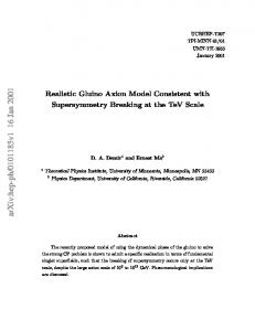 Realistic Gluino Axion Model Consistent with Supersymmetry ...