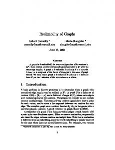 Realizability of Graphs - Cornell Math