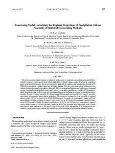 Reassessing Model Uncertainty for Regional ... - AMS Journals