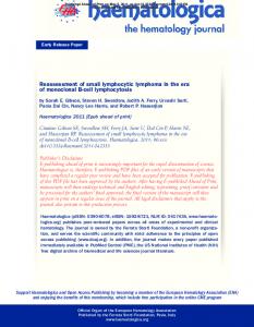 Reassessment of small lymphocytic lymphoma in the era ... - CiteSeerX