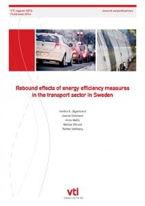 Rebound effects of energy efficiency measures in the transport ... - VTI