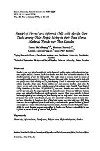 Receipt of Formal and Informal Help with ... - Wiley Online Library