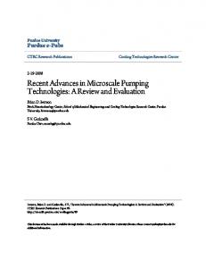 Recent Advances in Microscale Pumping