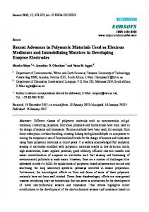 Recent Advances in Polymeric Materials Used as Electron ... - MDPI