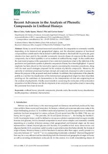 Recent Advances in the Analysis of Phenolic Compounds - MDPI