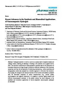 Recent Advances in the Synthesis and Biomedical ... - MDPI