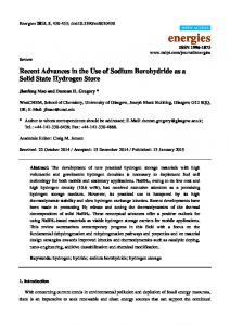 Recent Advances in the Use of Sodium Borohydride as a Solid ... - MDPI