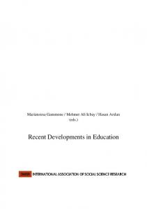 Recent Developments in Education