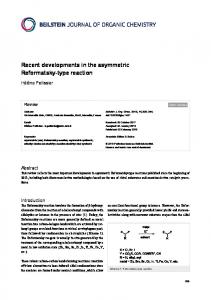 Recent developments in the asymmetric