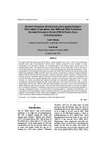 Recent internal migration and labour market outcomes: Exploring the ...