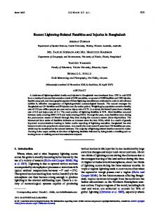 Recent Lightning-Related Fatalities and Injuries in ... - AMS Journals