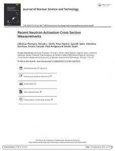 Recent Neutron Activation Cross Section Measurements