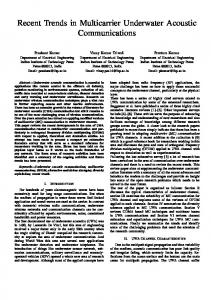 Recent Trends in Multicarrier Underwater Acoustic ... - IEEE Xplore