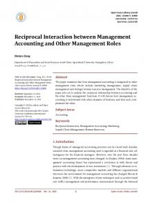 Reciprocal Interaction between Management