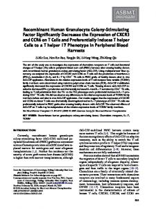 Recombinant Human Granulocyte Colony-Stimulating Factor ...