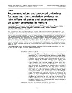 Recommendations and proposed guidelines for ... - Semantic Scholar