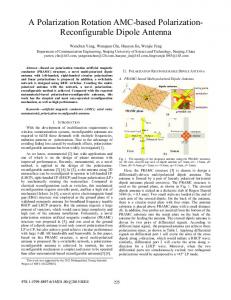 Reconfigurable Dipole Antenna - IEEE Xplore