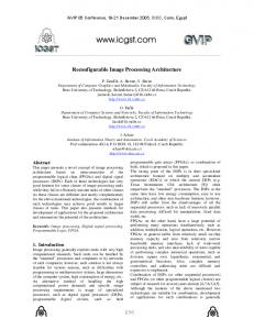 Reconfigurable Image Processing Architecture