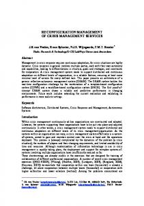 reconfiguration management of crisis management ... - Semantic Scholar