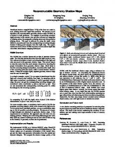 Reconstructable Geometry Shadow Maps