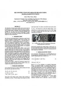 reconstruction of damaged images using radial basis functions - eurasip