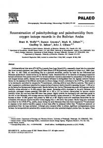 Reconstruction of paleohydrology and ... - Semantic Scholar