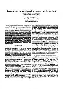 Reconstruction of signed permutations from their ... - IEEE Xplore