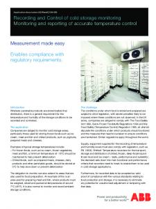 Recording and Control of cold storage monitoring Monitoring and ...