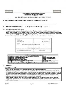 Records Request Form